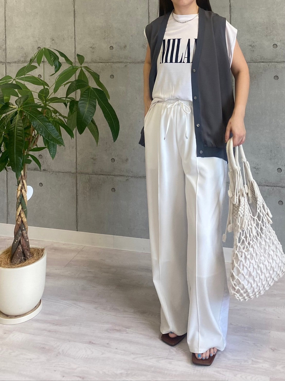 ROSIEE 裾タック入りコクーンベスト6月20日頃から発送