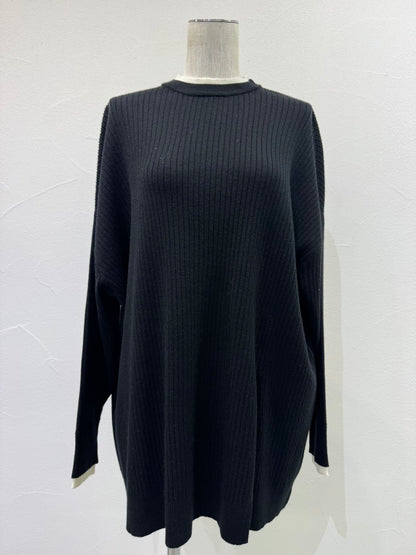 ☆予約CYANアシメスリットレイヤーリブニット【即日決済で次から使える10％還元クーポンもらえます】