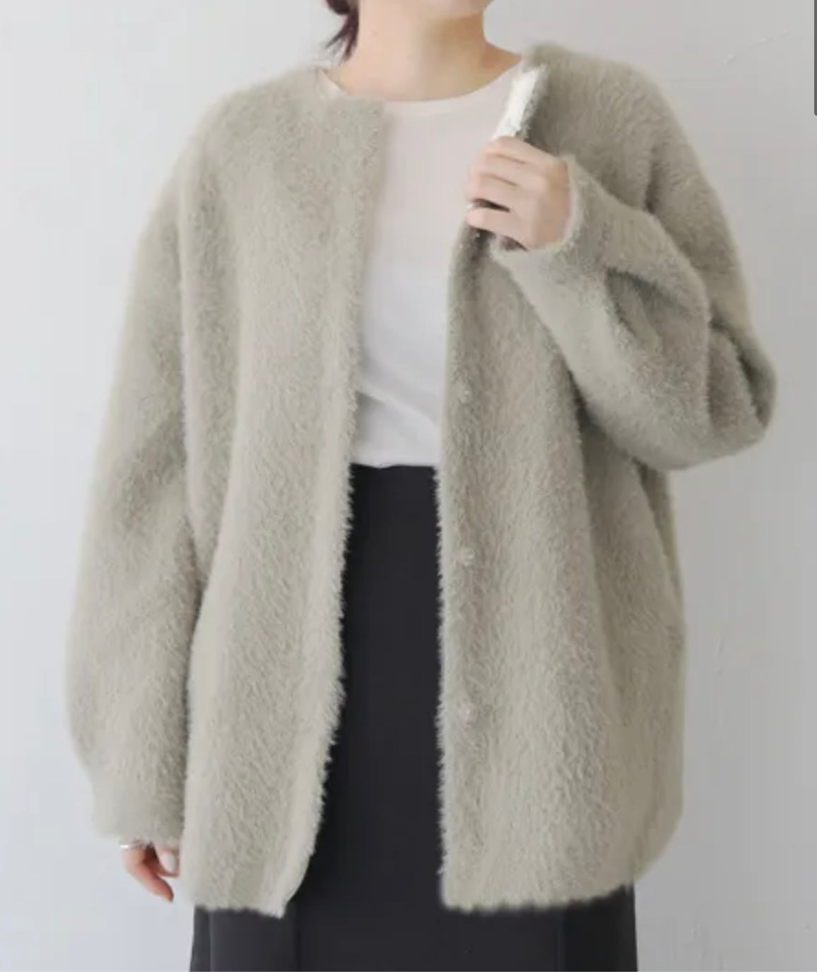 vingtrois ダブルフェイスカーディガン