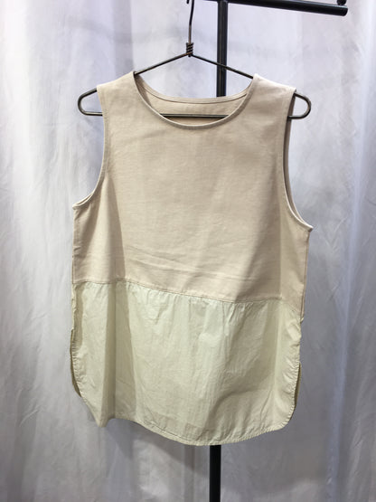 ☆C'EST MOIJEU 布帛切り替えタンク【ホワイトのみ予約商品　GW前後入荷予定】