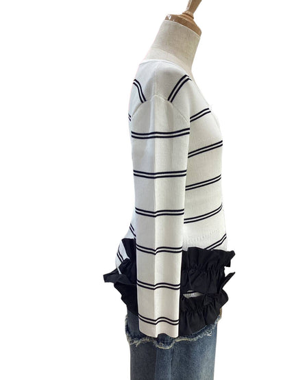 ◎Eimee Lawギャザーフリルヘムニットカーデ