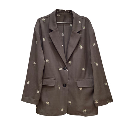 ◎小花柄刺繍テーラードジャケット