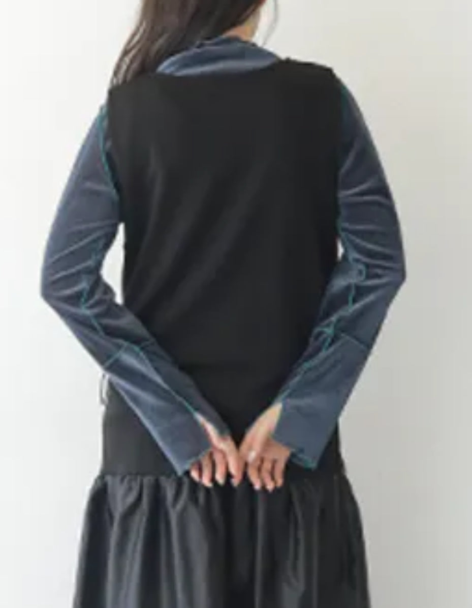 vingtrois メッシュベロアスキンTOPS