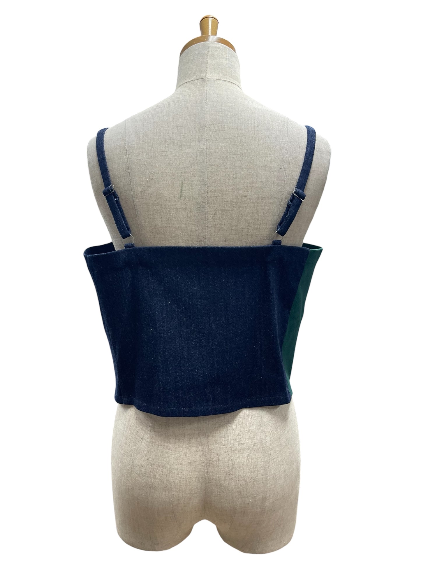 Mia 配色デニムビスチェ