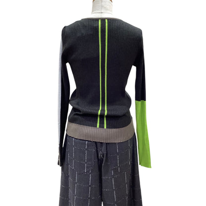 ◎ブロック配色リブニット