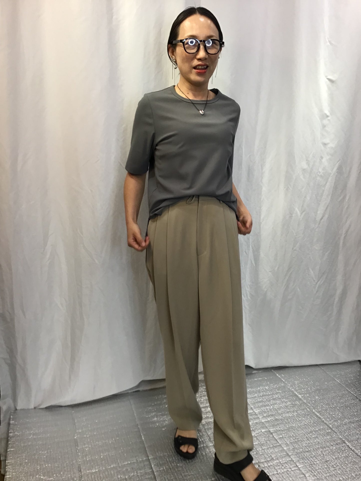 ☆sale qtume タックパンツ