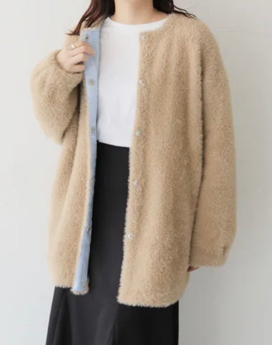 vingtrois ダブルフェイスカーディガン