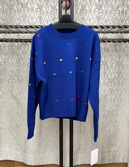 DOS DIOSASハート刺繍カラフルニット
