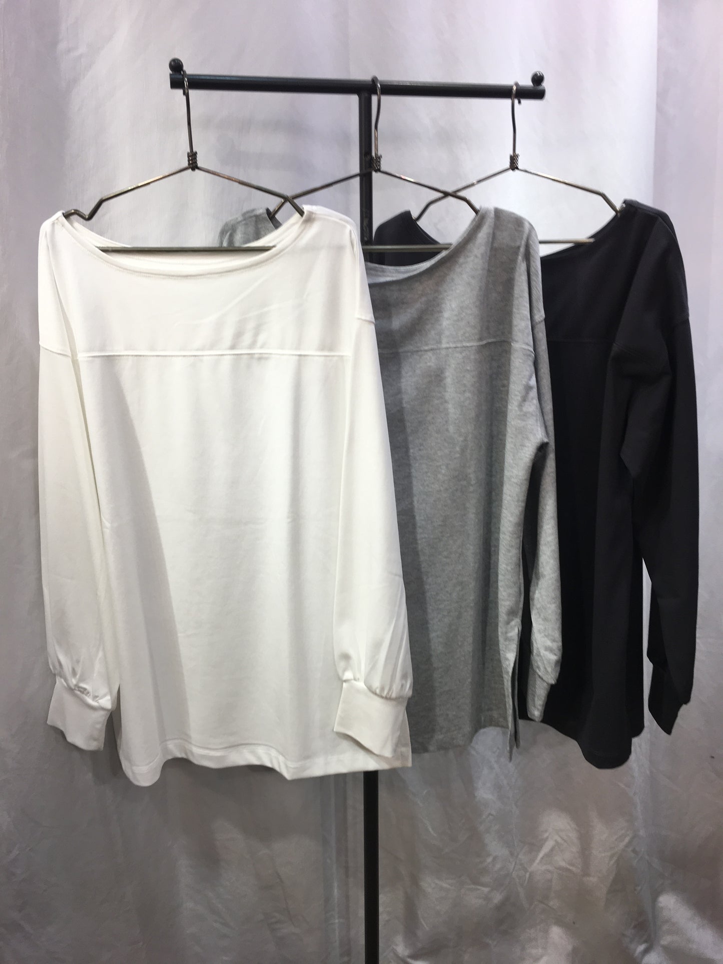 ☆度結天竺ボートネックロンT