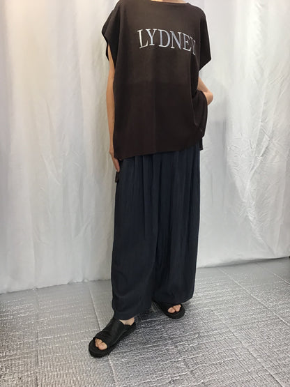 ☆CLOCHE シアーニットロゴTOPS