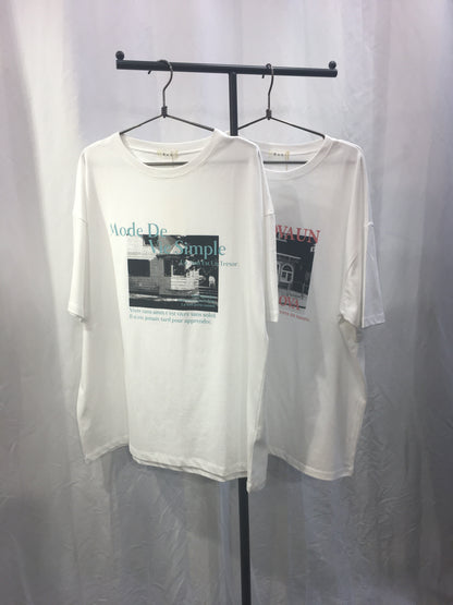 ☆Bab フォトプリントカラーロゴTシャツ