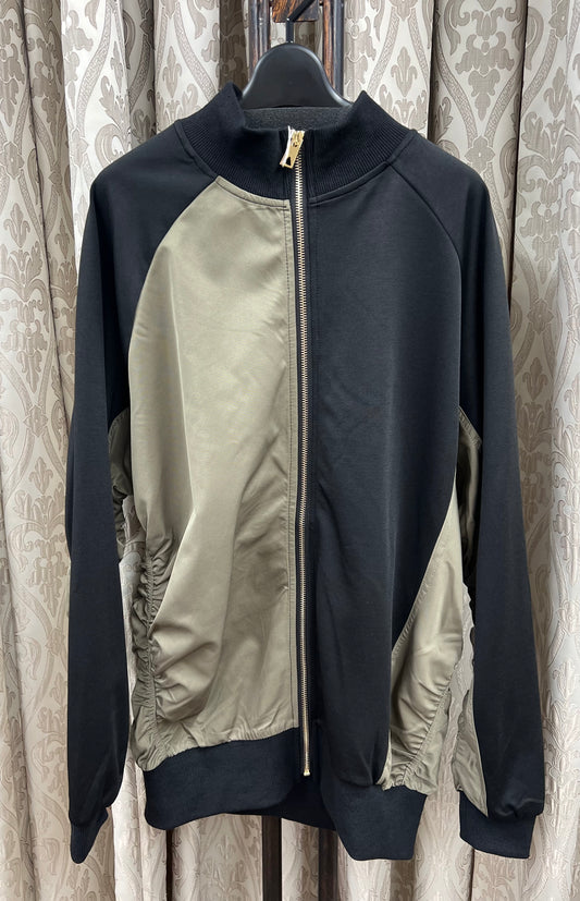 異素材切替ギャザーブルゾン