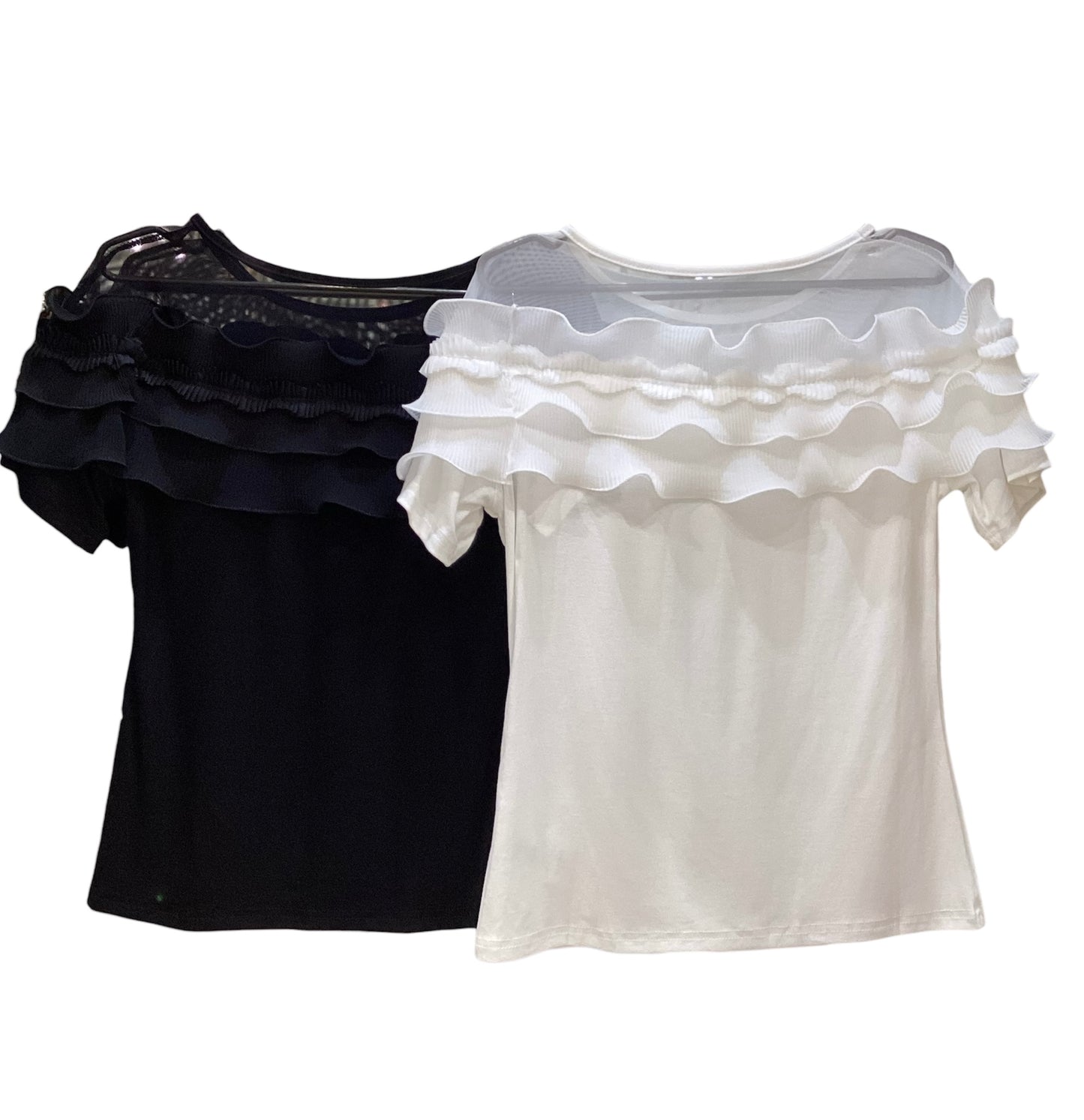 ◎【再入荷】シアーフリル付T