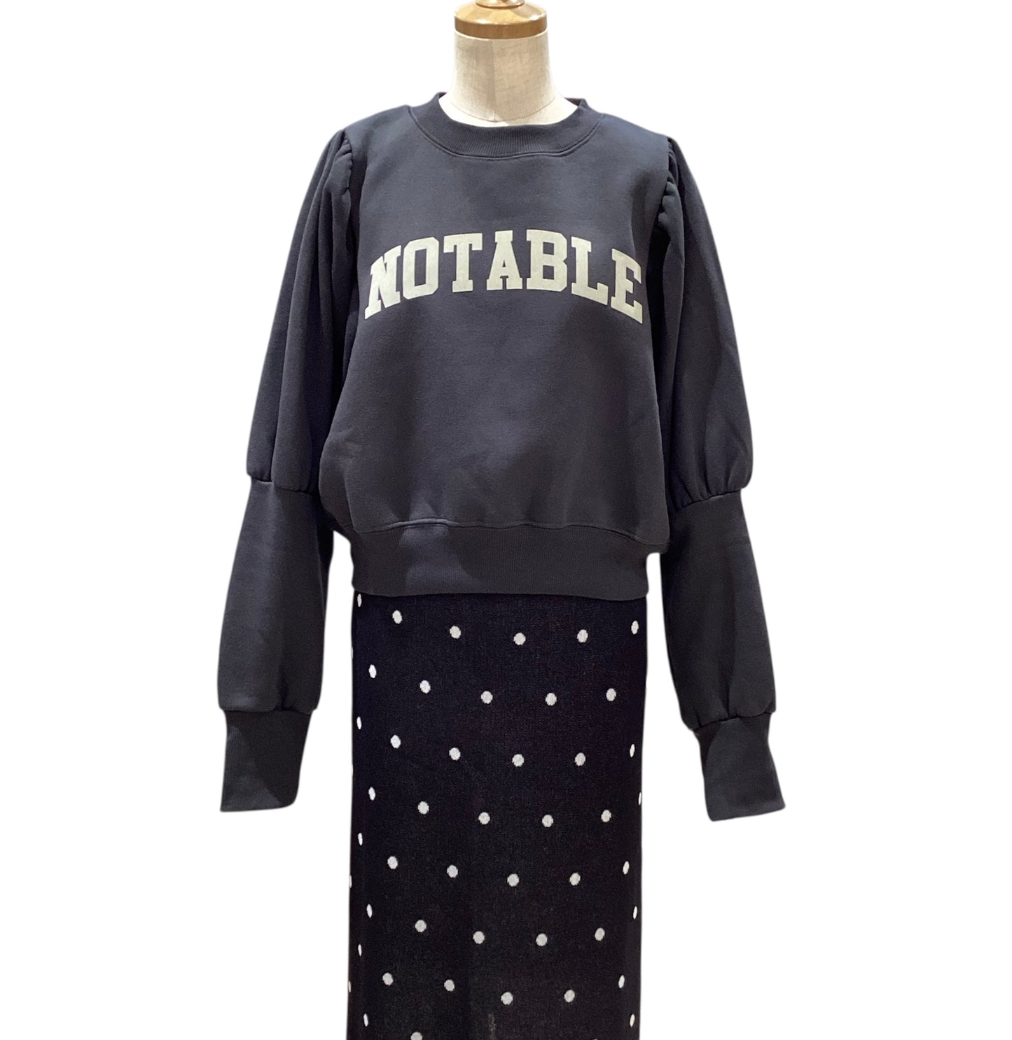 ◎裏起毛ロゴptパフ袖PO