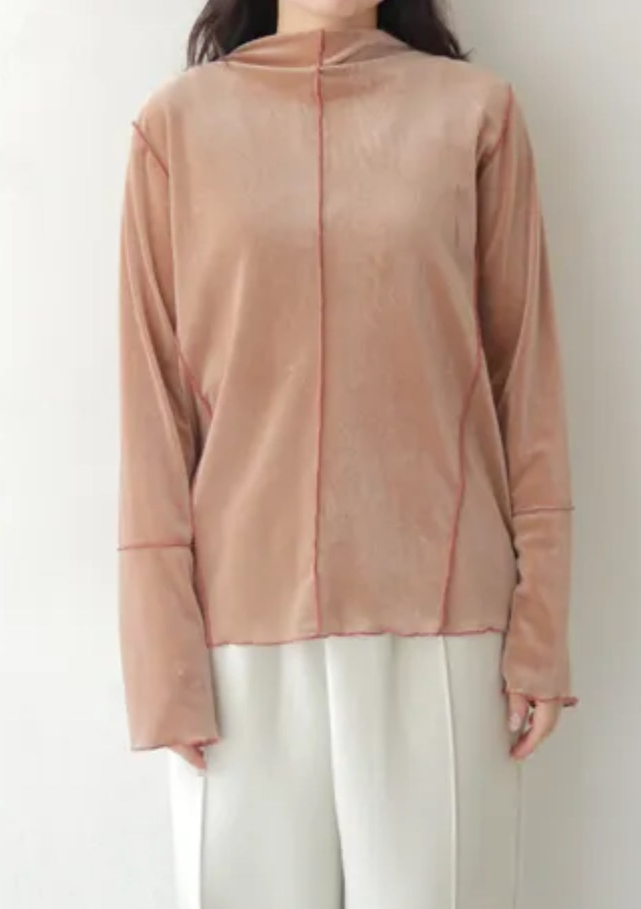 vingtrois メッシュベロアスキンTOPS