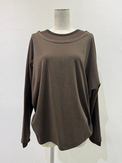 ☆予約CYANレイヤーネックドルマンtops【即日決済で次から使える10％還元クーポンもらえます】