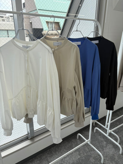 ☆予約CYANギャザーバルーンシャツ【即日決済で次から使える10％還元クーポンもらえます】