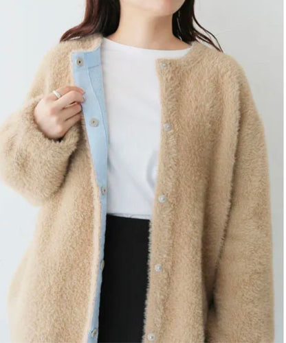 vingtrois ダブルフェイスカーディガン