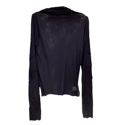 ◎袖コード刺繍ハイネックPO