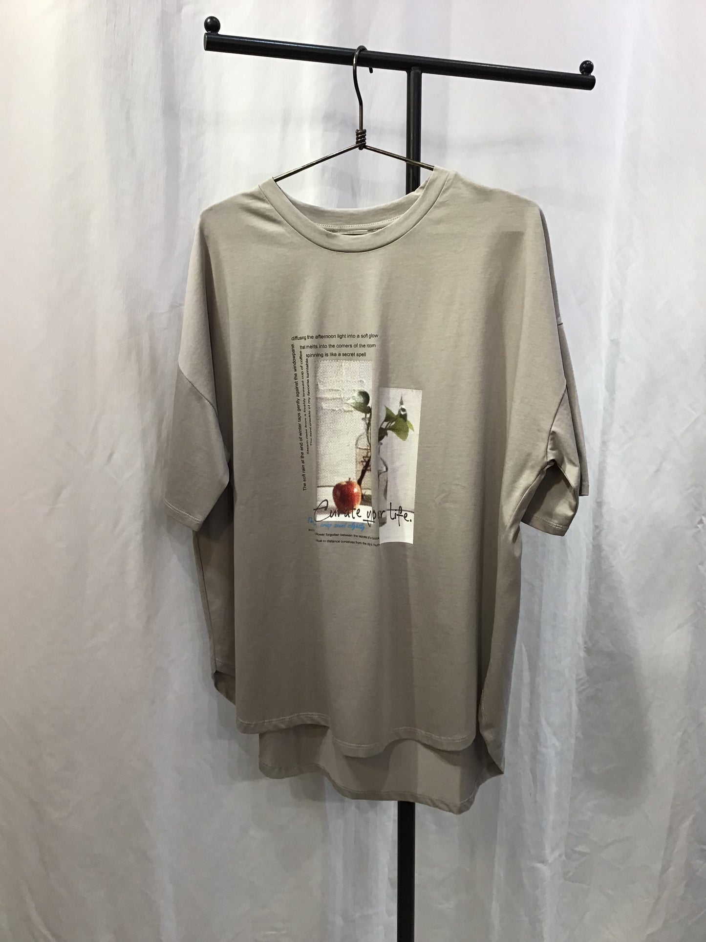 ☆vingtroisドライタッチコットンプリントT