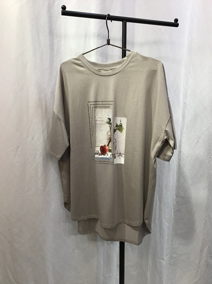 ☆vingtroisドライタッチコットンプリントT
