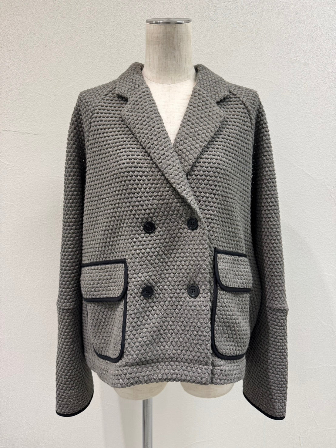 ⭐︎【予約商品】CYAN BIGワッフルトリミングドルマンJK  即日決済10%クーポン還元🎁