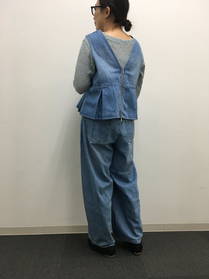 ☆QTUMEデニムタックパンツ