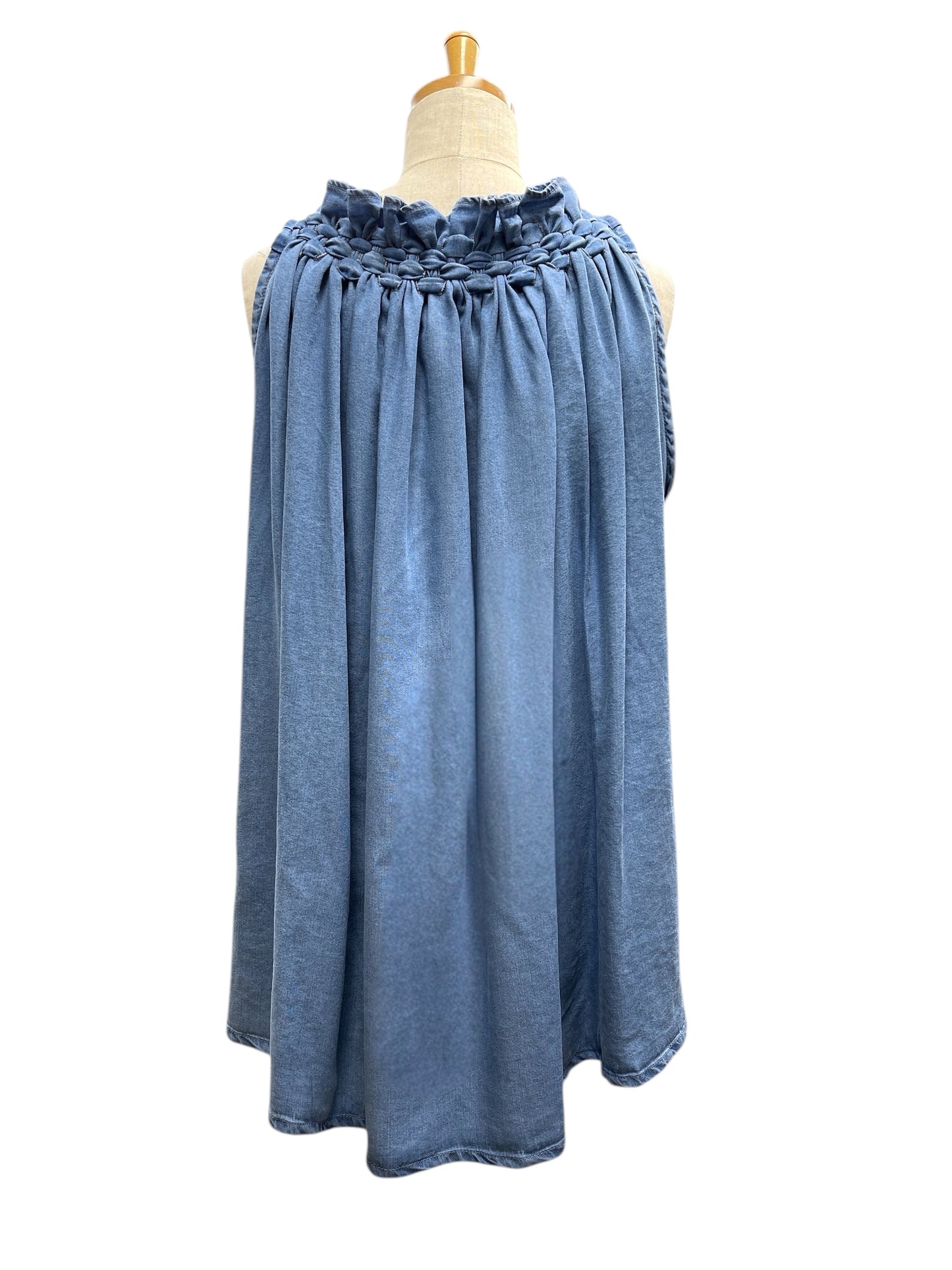 Dignite collier 編み込みフレアブラウス