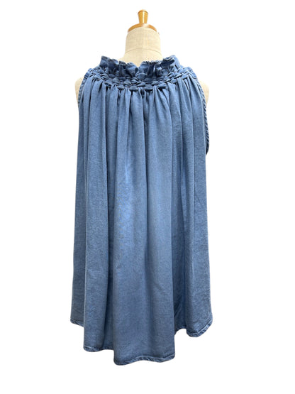 Dignite collier 編み込みフレアブラウス