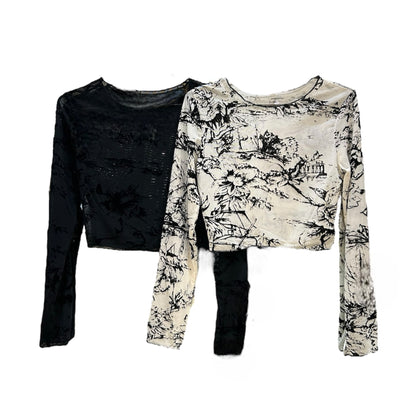 ◎柄ショートTOPS