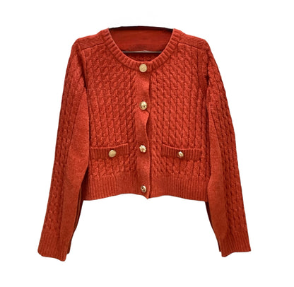 ◎Eimee Law MIXケーブルモールニットカーデ