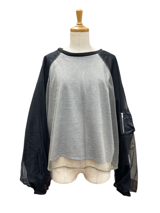 チュールレイヤードトップス