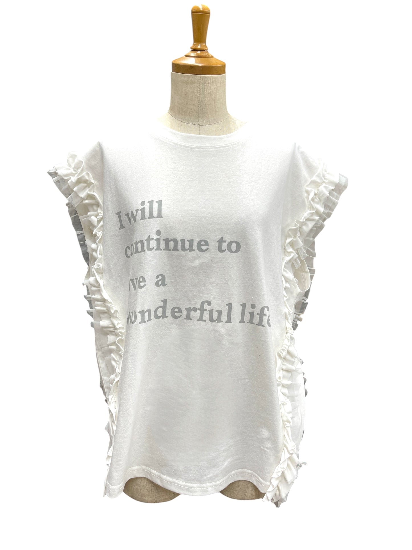 ロゴチュールスリーブトップス