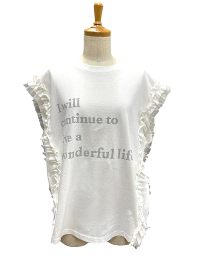 ロゴチュールスリーブトップス