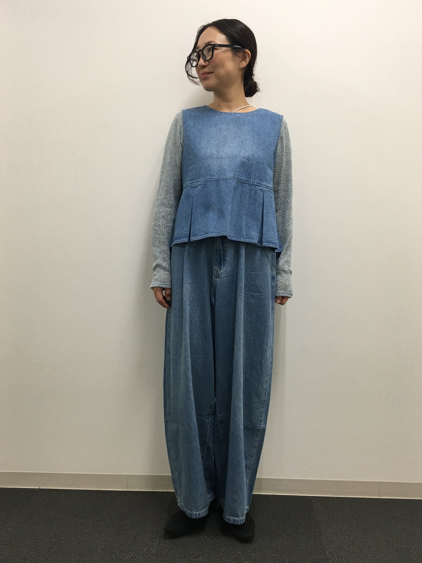 ☆QTUMEデニムタックパンツ