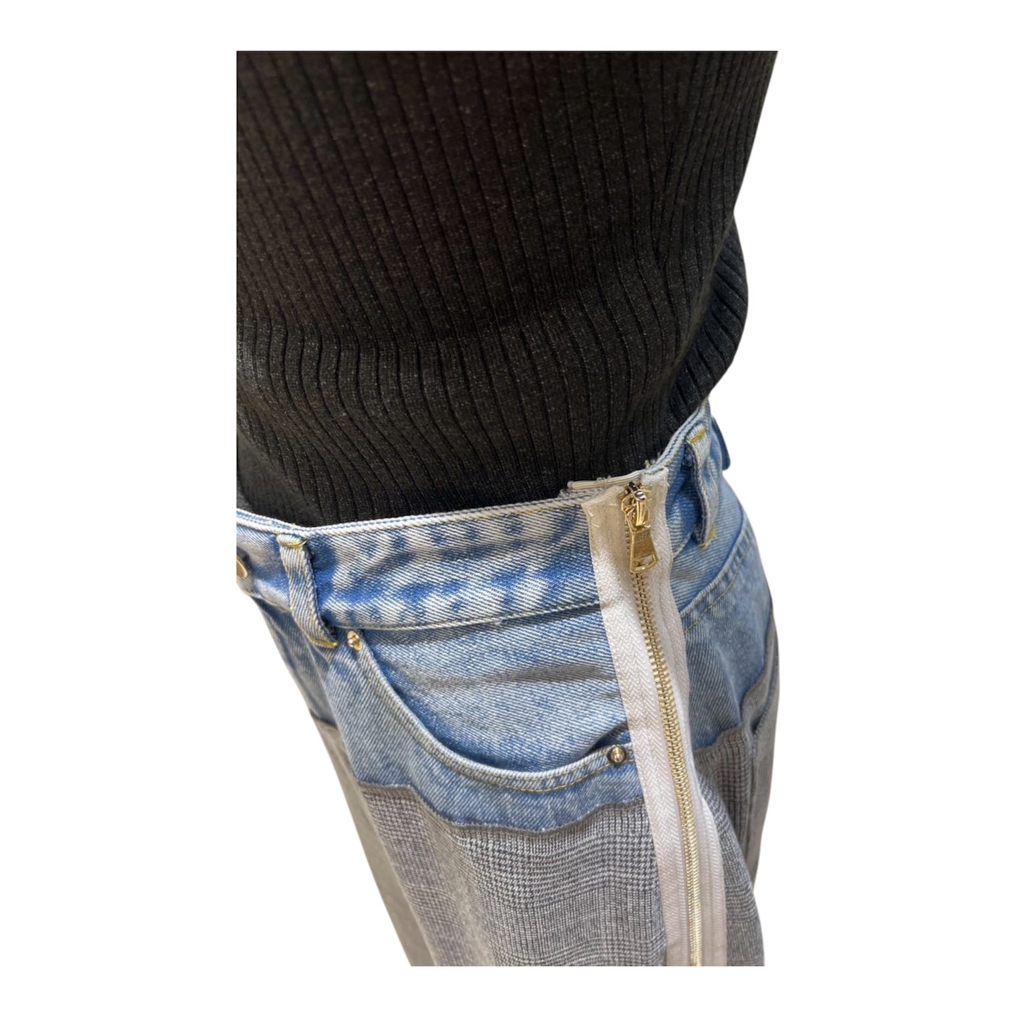 ◎Eimee Lawデニム切替サイドZIPパンツ