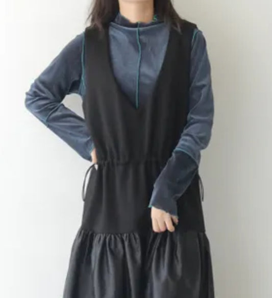 vingtrois メッシュベロアスキンTOPS