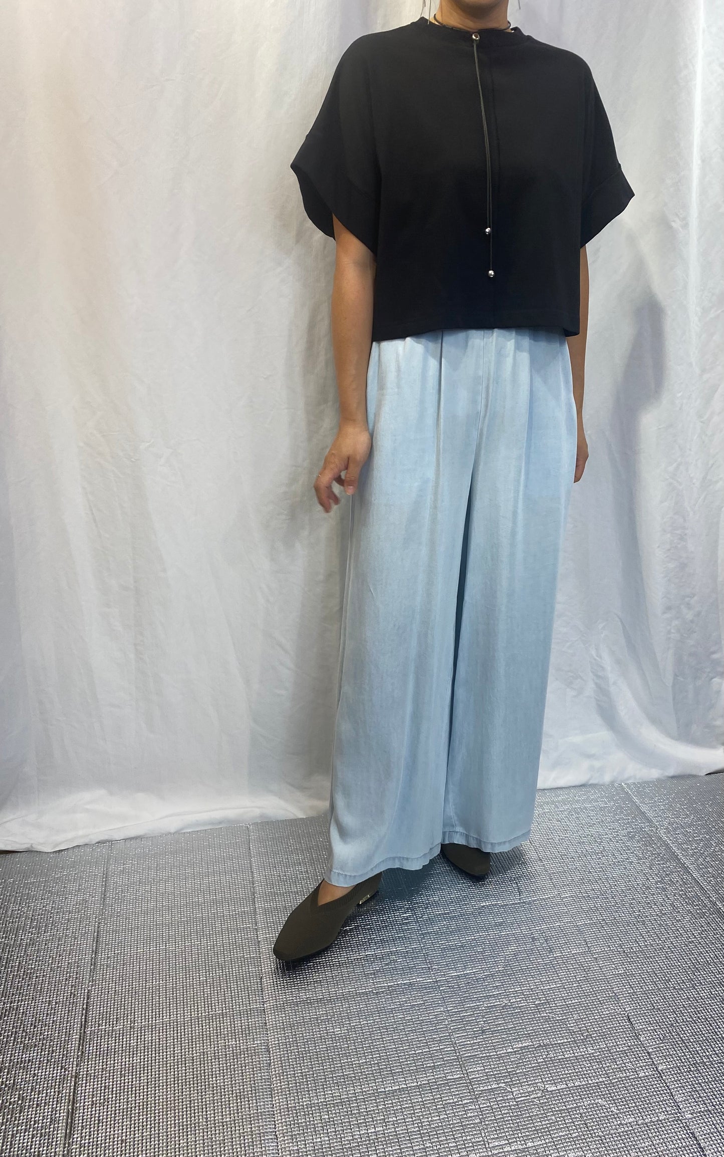 ☆Dignitecollier テンセルワイドデニムパンツ