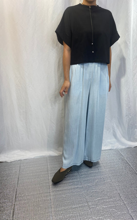 ☆Dignitecollier テンセルワイドデニムパンツ