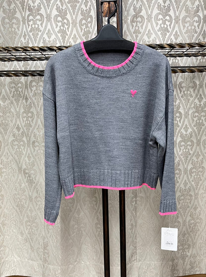 DOS DIOSASハート刺繍セーター