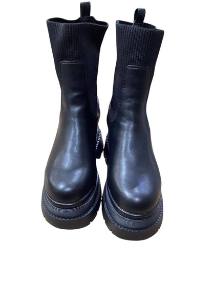 ◎ふかふかクッション入りニットショートブーツ