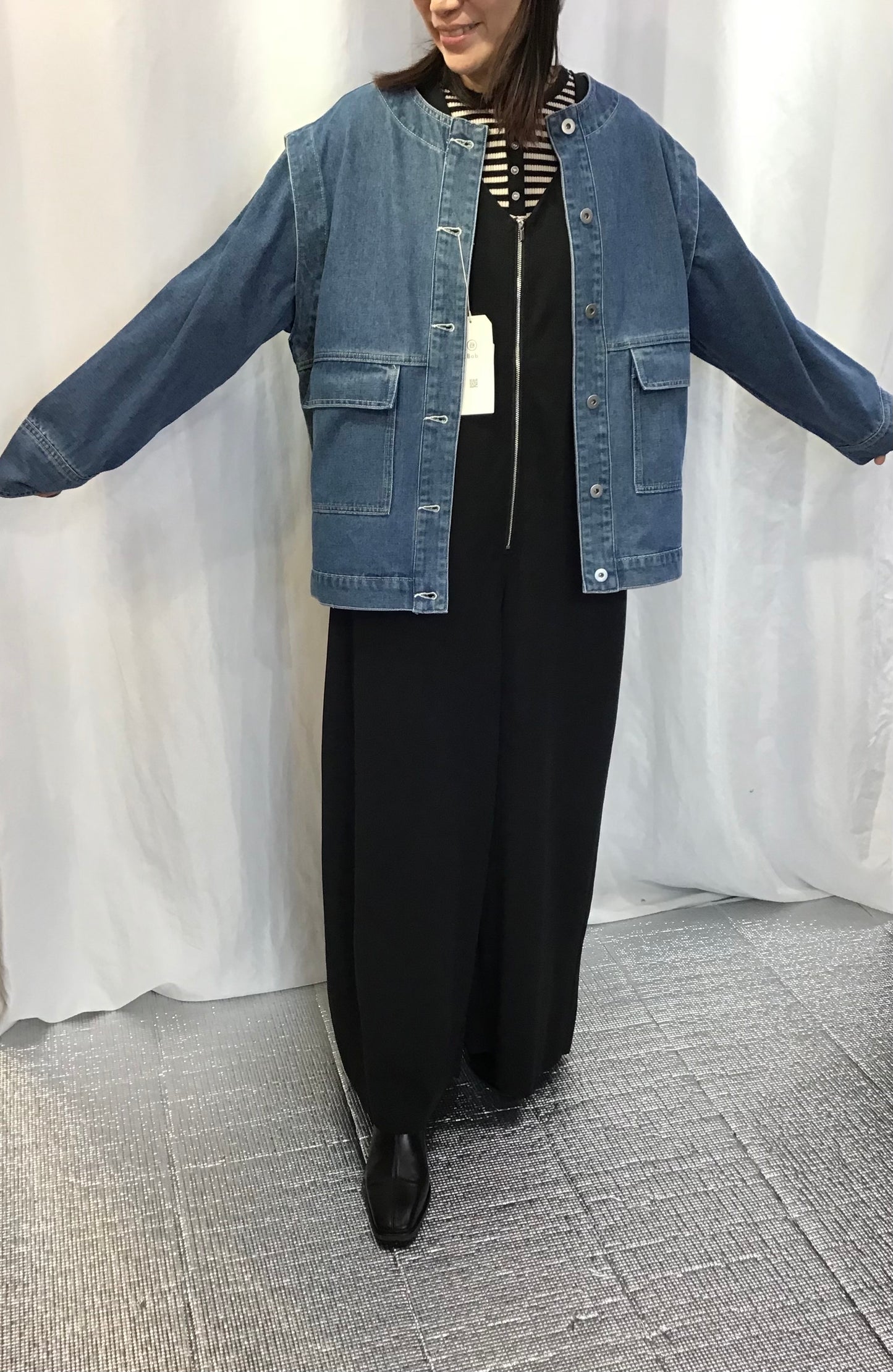 ☆Bab  2WAY袖取り外しデニムJK