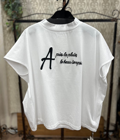 MARIED'OR フロントロゴ刺繍後バルーン肩巾ワイドPO