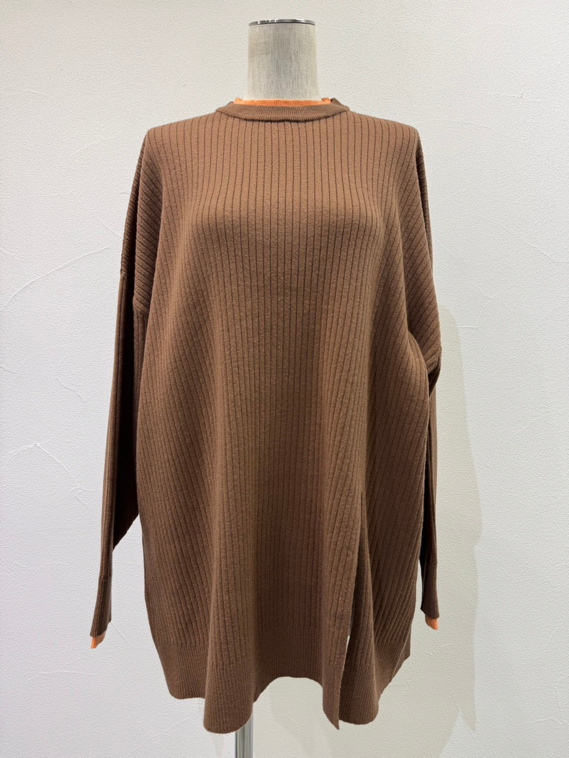 ☆予約CYANアシメスリットレイヤーリブニット【即日決済で次から使える10％還元クーポンもらえます】