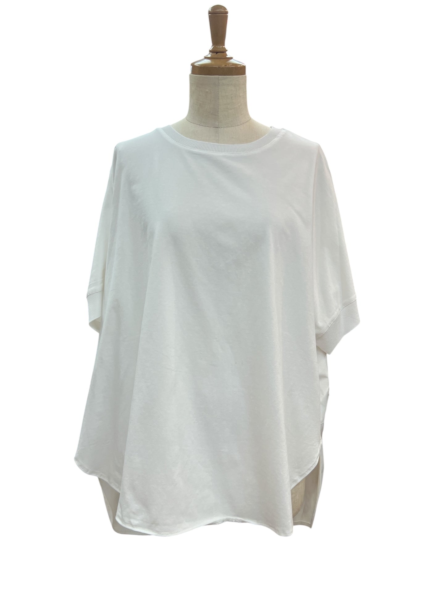 ATELIER SIX サテン切替tops