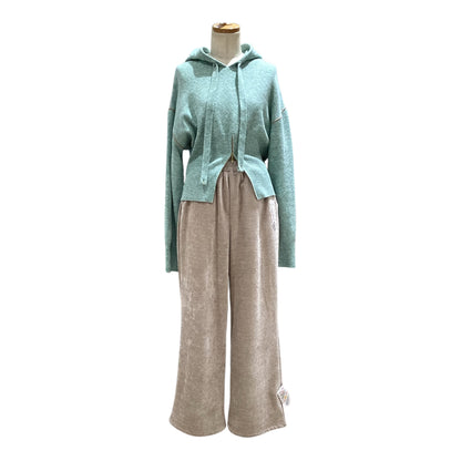 ◎テキスト刺繍リラックスベロアPT