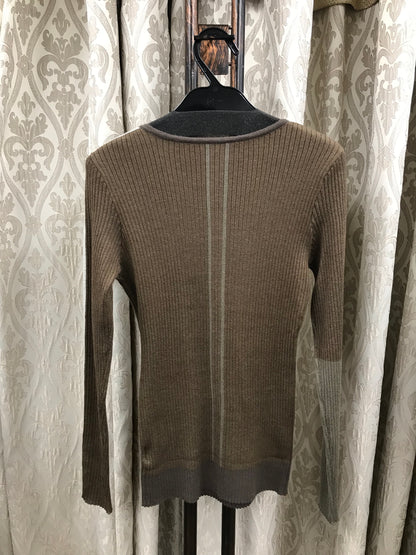 ブロック配色リブニット