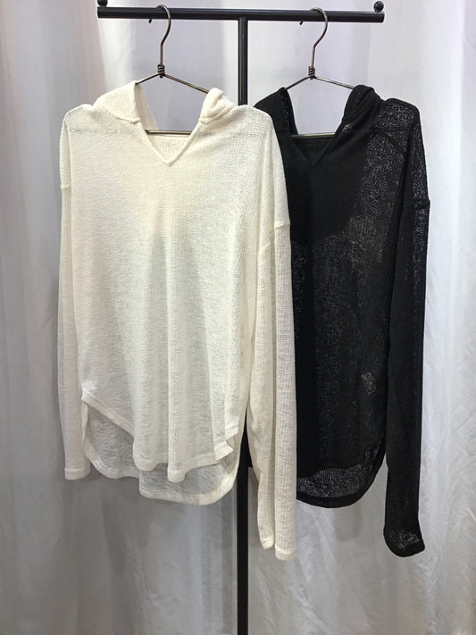 ☆CHIGNON シアーフーディニットソー