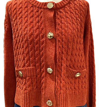 ◎Eimee Law MIXケーブルモールニットカーデ