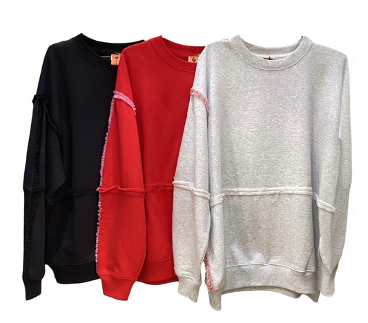 ◎rehersall フリルラインクルースウェット